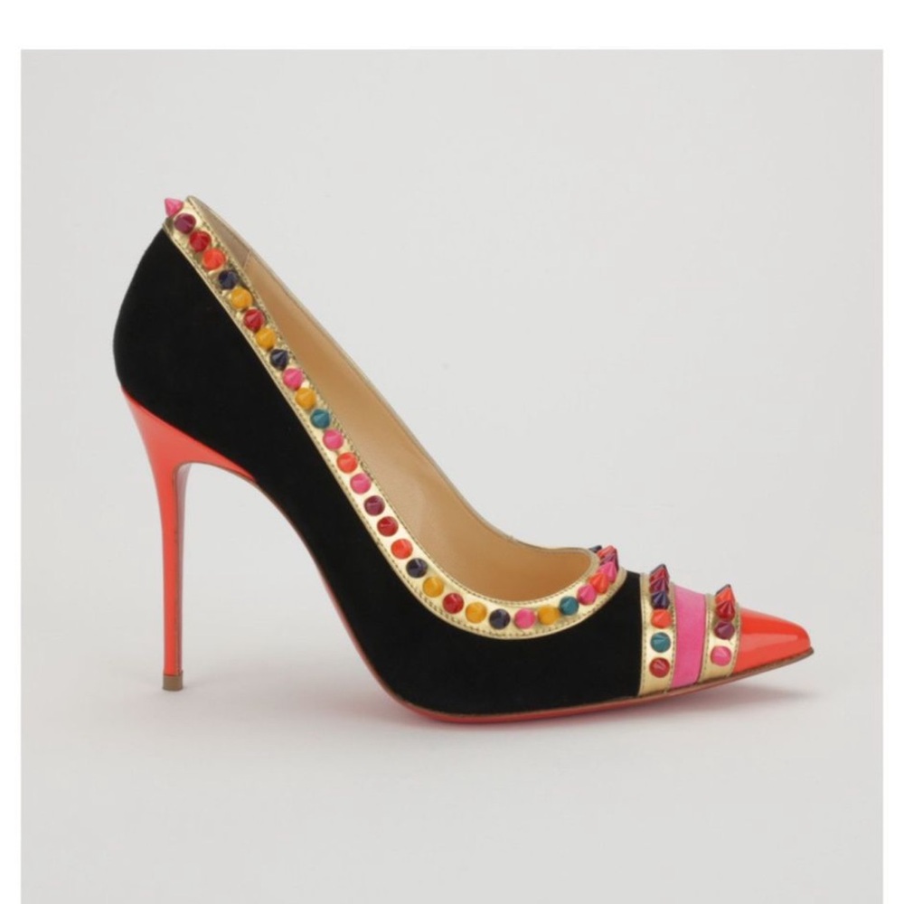 Christian Louboutin Multicolor Spike Pumps – Size 37